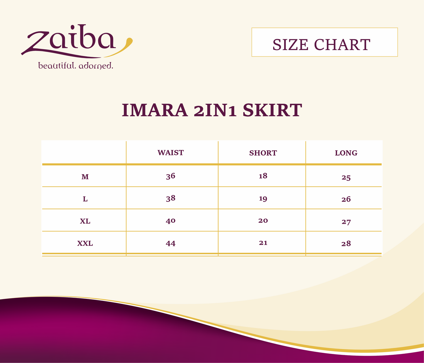 ZAIBA Modest 2in1 Imara Skirt With Leggings (Long)