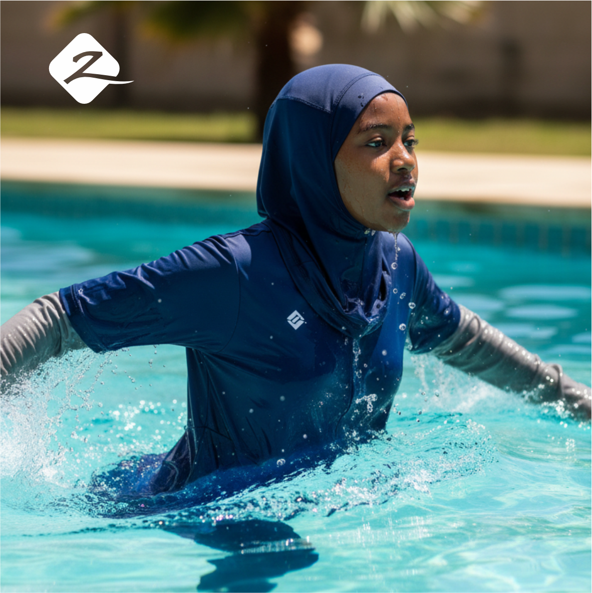 ZAIBA Modest Teen's Burkini Set - Blue