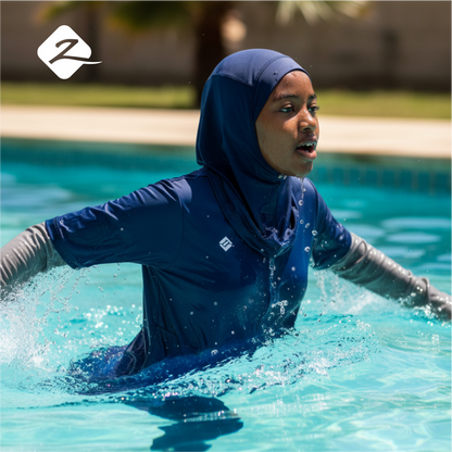 ZAIBA Modest Teen's Burkini Set - Blue