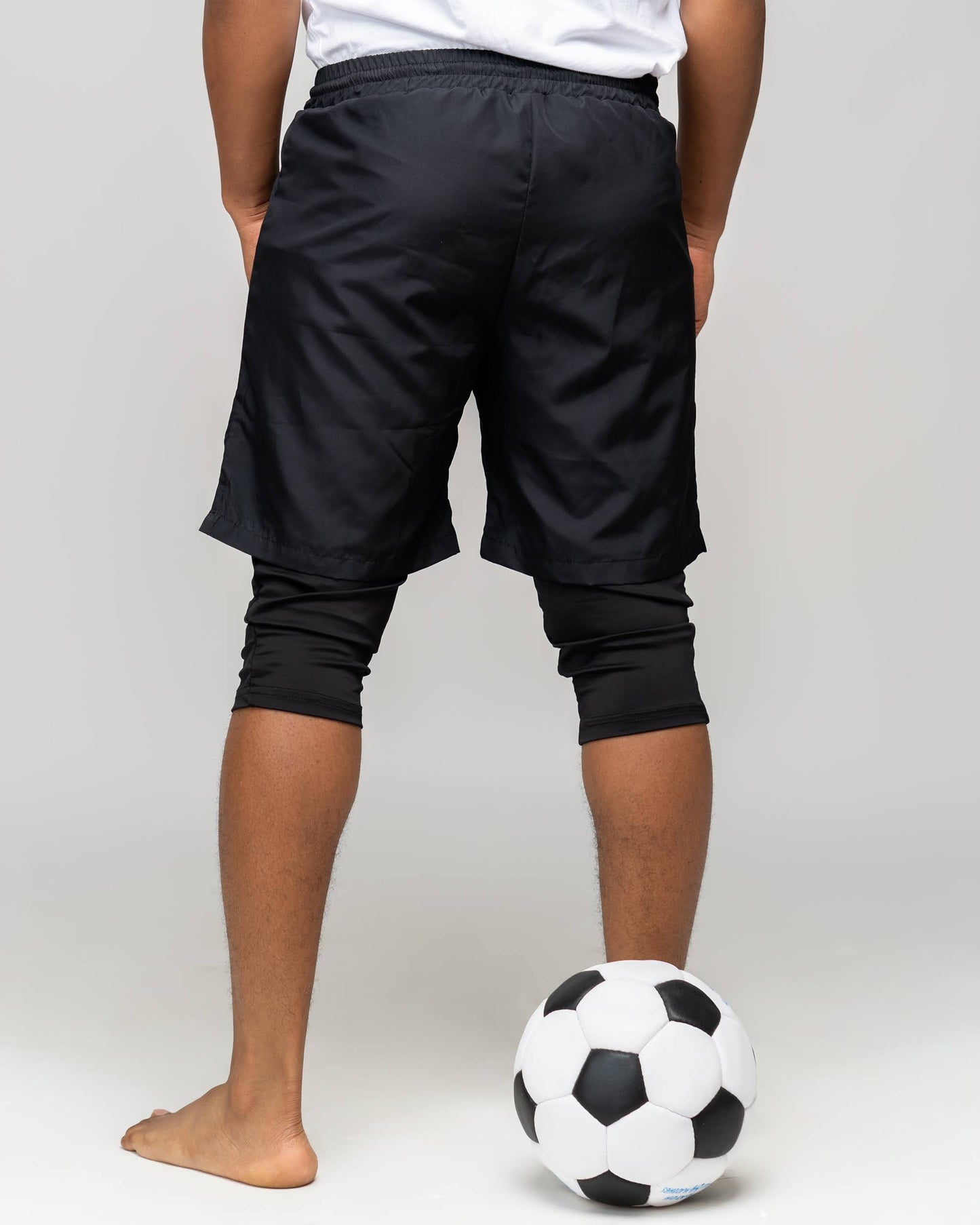 ZAIBA Modest ActiveFlow 2in1 Nguvu Shorts (Long) - Black