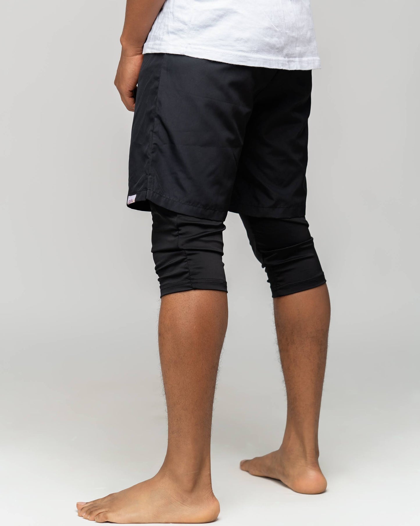 ZAIBA Modest ActiveFlow 2in1 Nguvu Shorts (Long) - Black