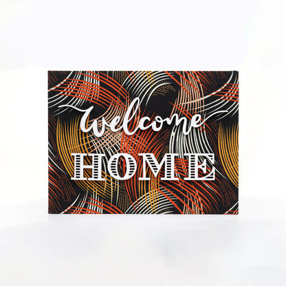 ZAIBA Welcome Home Kitenge Wall Art - Amber Flow