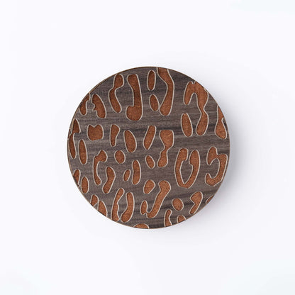 ZAIBA Home CHUI Dark Circle | 6PC WOODEN COASTERS