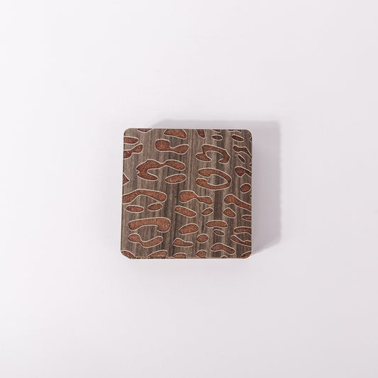 ZAIBA Home CHUI Dark Square | 6PC WOODEN COASTERS