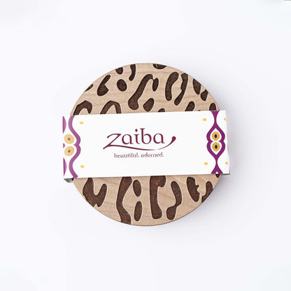 ZAIBA Home CHUI Light Circle | 6PC WOODEN COASTERS