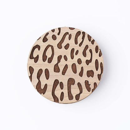 ZAIBA Home CHUI Light Circle | 6PC WOODEN COASTERS