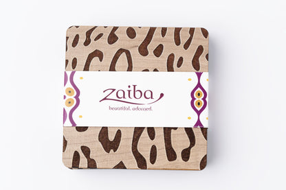 ZAIBA Home CHUI Light Square | 6PC WOODEN COASTERS