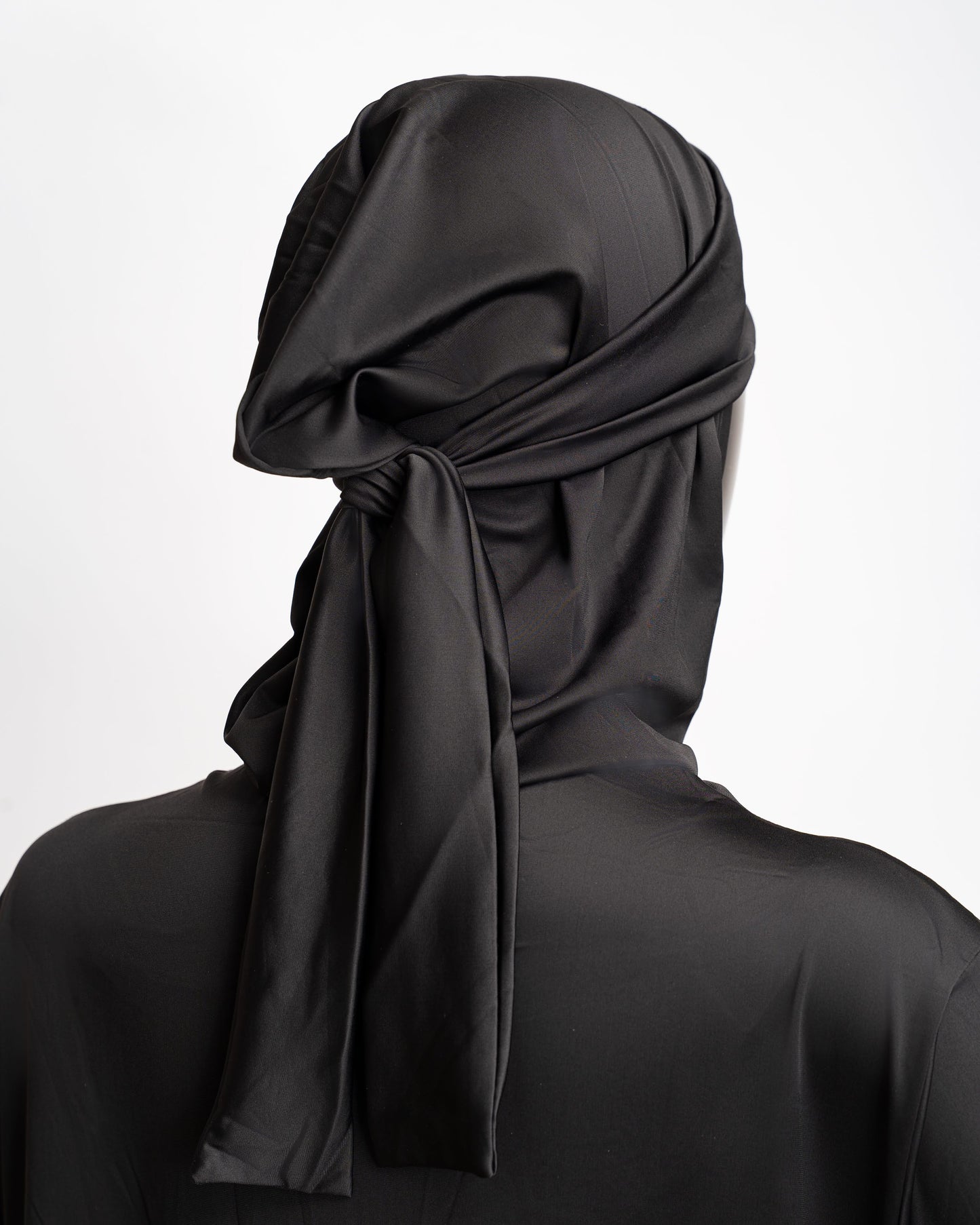 ZAIBA Modest ActiveFlow Hooded Tunic Top & Leggings Set - Black