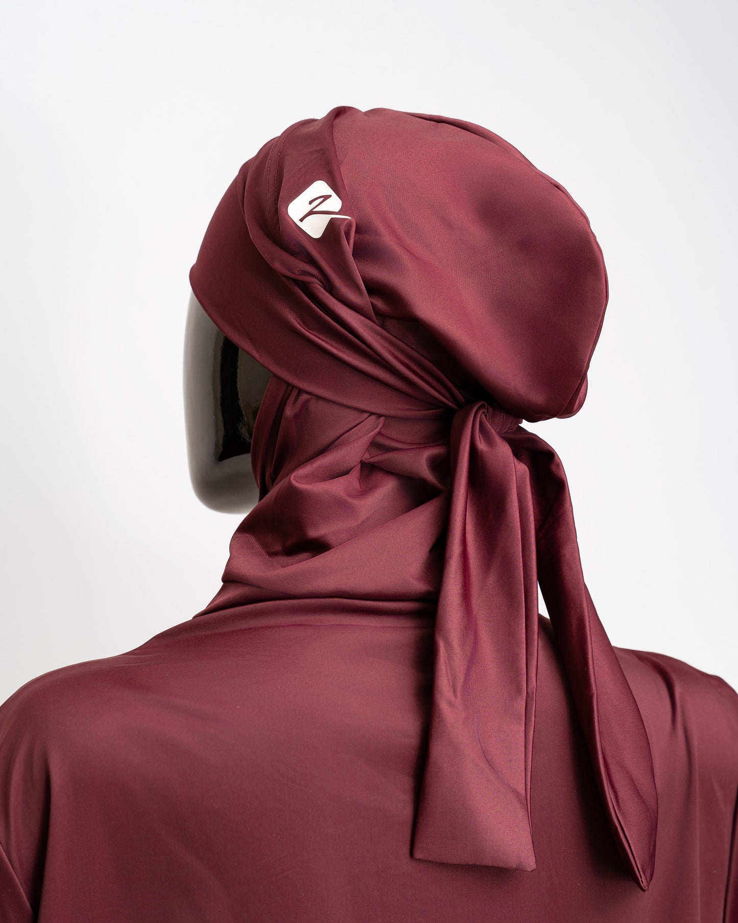 ZAIBA Modest ActiveFlow Hooded Tunic Top & Leggings Set - Maroon