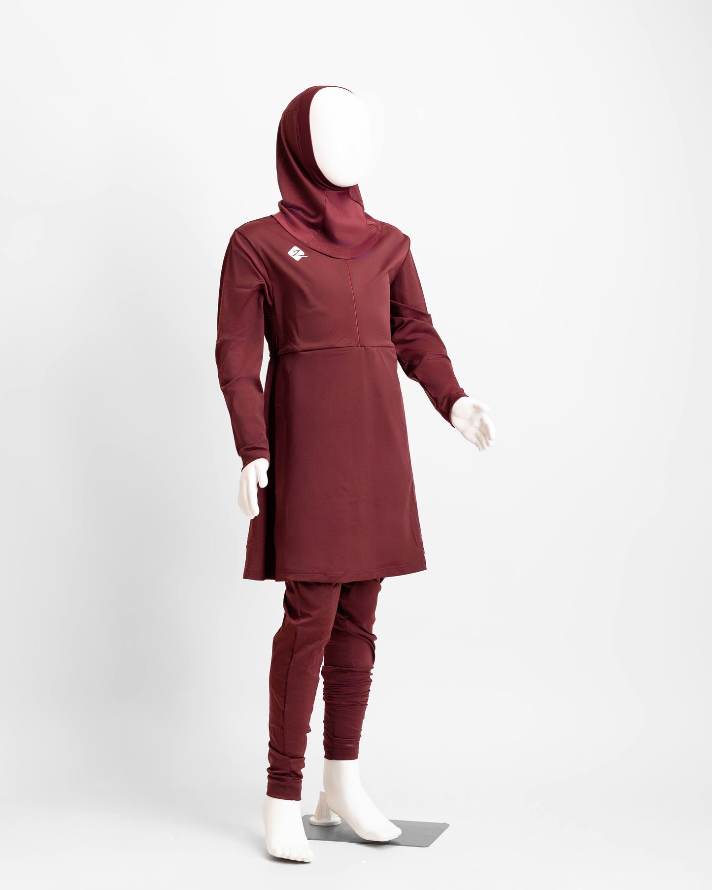 ZAIBA Modest Girl's Burkini & Hijab Set - Maroon