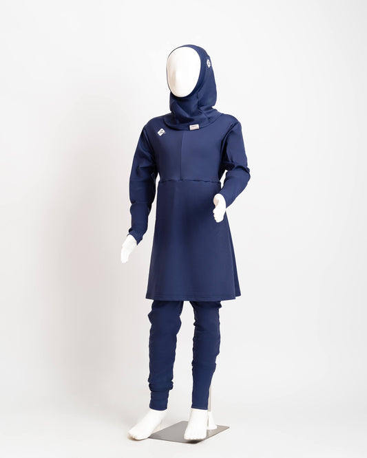 ZAIBA Modest Girl's Burkini & Hijab Set - Blue