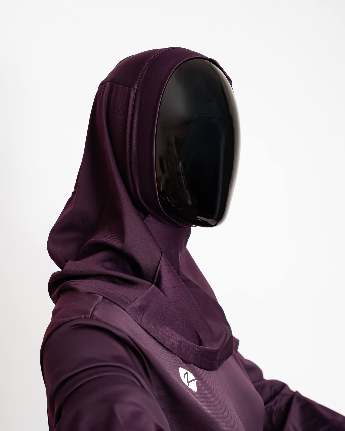 ZAIBA Modest ActiveFlow Jumpsuit With Skirt & Hijab Set - Purple