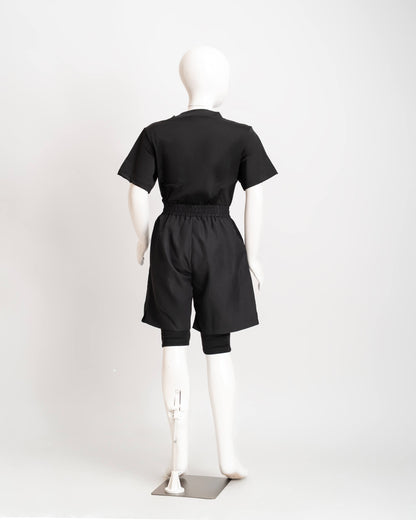 ZAIBA Modest Boy's Swim One-piece - Black