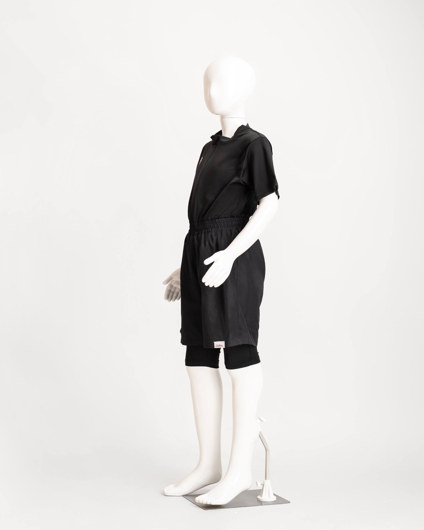 ZAIBA Modest Boy's Swim One-piece - Black