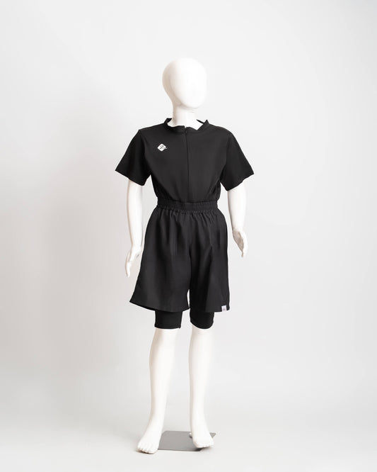 ZAIBA Modest Boy's Swim One-piece - Black