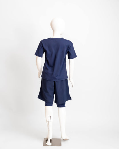 ZAIBA Modest Boy's Swim Set - Blue