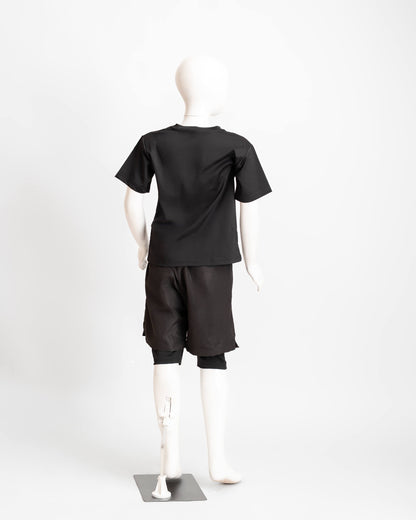 ZAIBA Modest Boy's Swim Set - Black