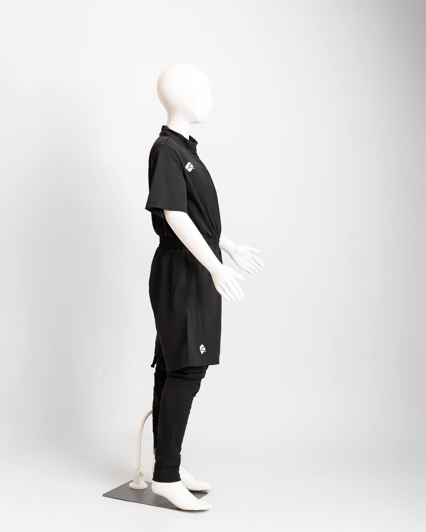 ZAIBA Modest Boy's Swim One-piece Long - Black