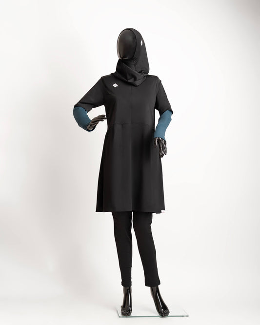 ZAIBA Modest Teen's Burkini Set - Black