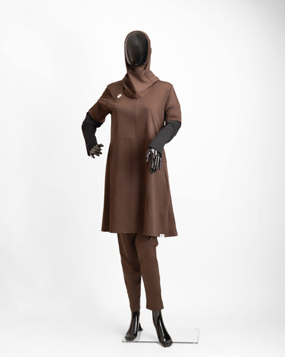 ZAIBA Modest Teen's Burkini Set - Brown