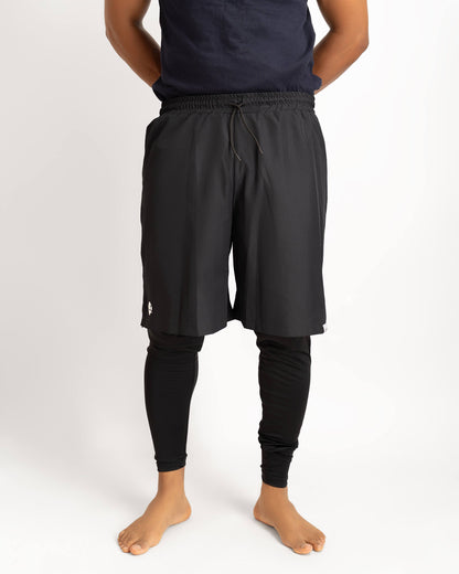 ZAIBA Modest ActiveFlow 2in1 Nguvu Shorts (Full) - Black