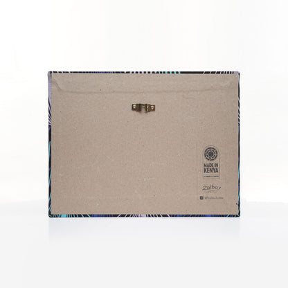 ZAIBA Karibu Nyumbani Kitenge Wall Art - Purple Larch