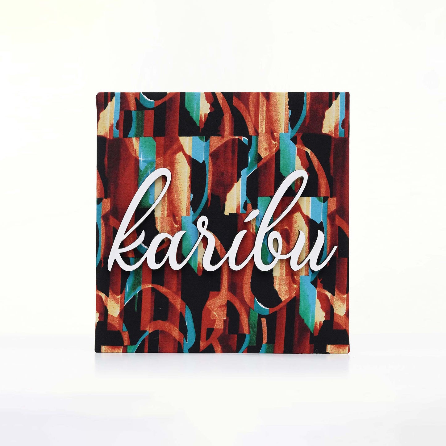 ZAIBA Karibu Kitenge Wall Art - Terracotta Tide