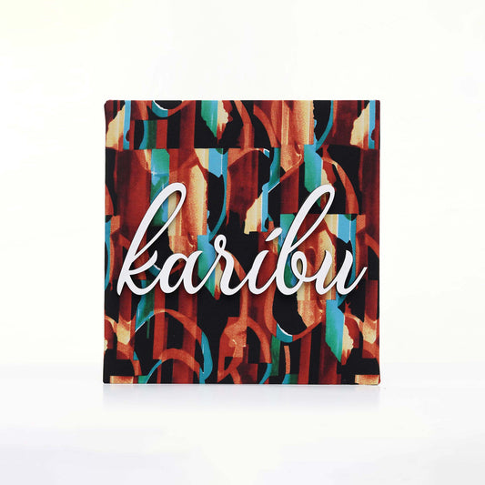 ZAIBA Karibu Kitenge Wall Art - Terracotta Tide