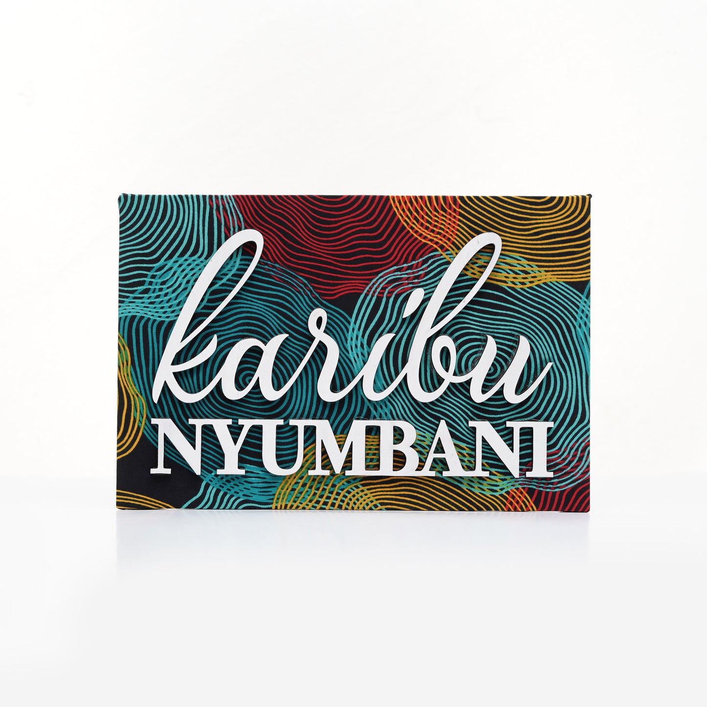 ZAIBA Karibu Nyumbani Kitenge Wall Art - Rhythmic Ripples