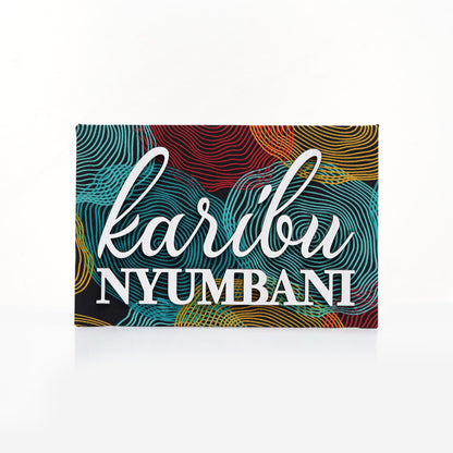 ZAIBA Karibu Nyumbani Kitenge Wall Art - Rhythmic Ripples