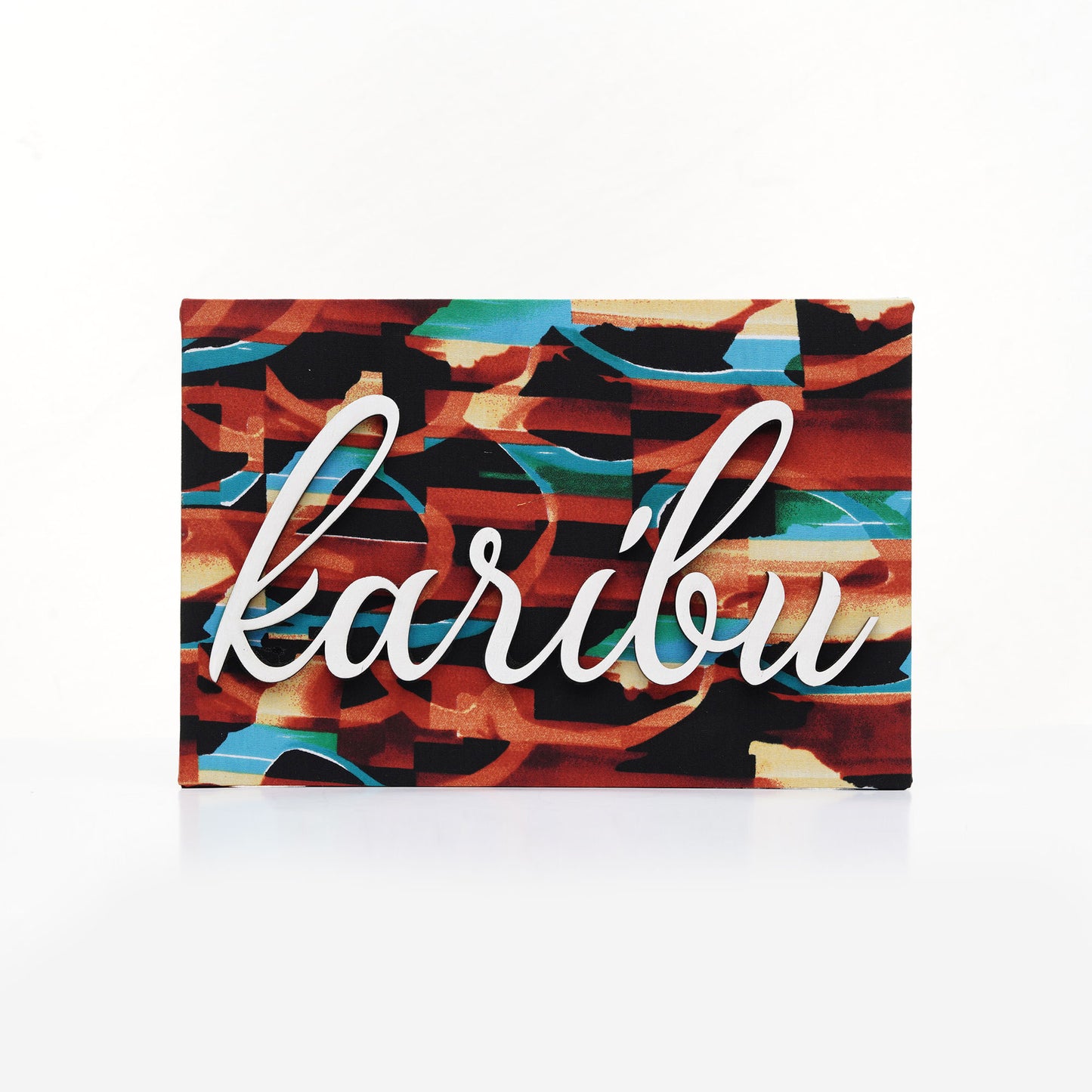 ZAIBA Karibu Kitenge Wall Art - Terracotta Tide