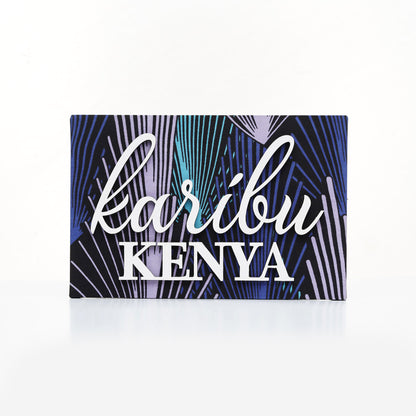 ZAIBA Karibu Nyumbani Kitenge Wall Art - Purple Larch
