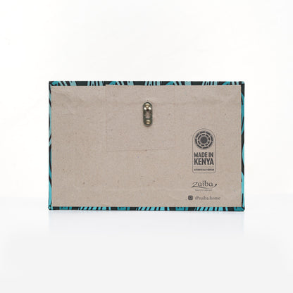 ZAIBA Karibu Nyumbani Kitenge Wall Art - Purple Larch