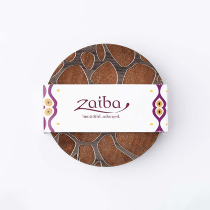 ZAIBA Home TWIGA Dark Circle | 6PC WOODEN COASTERS