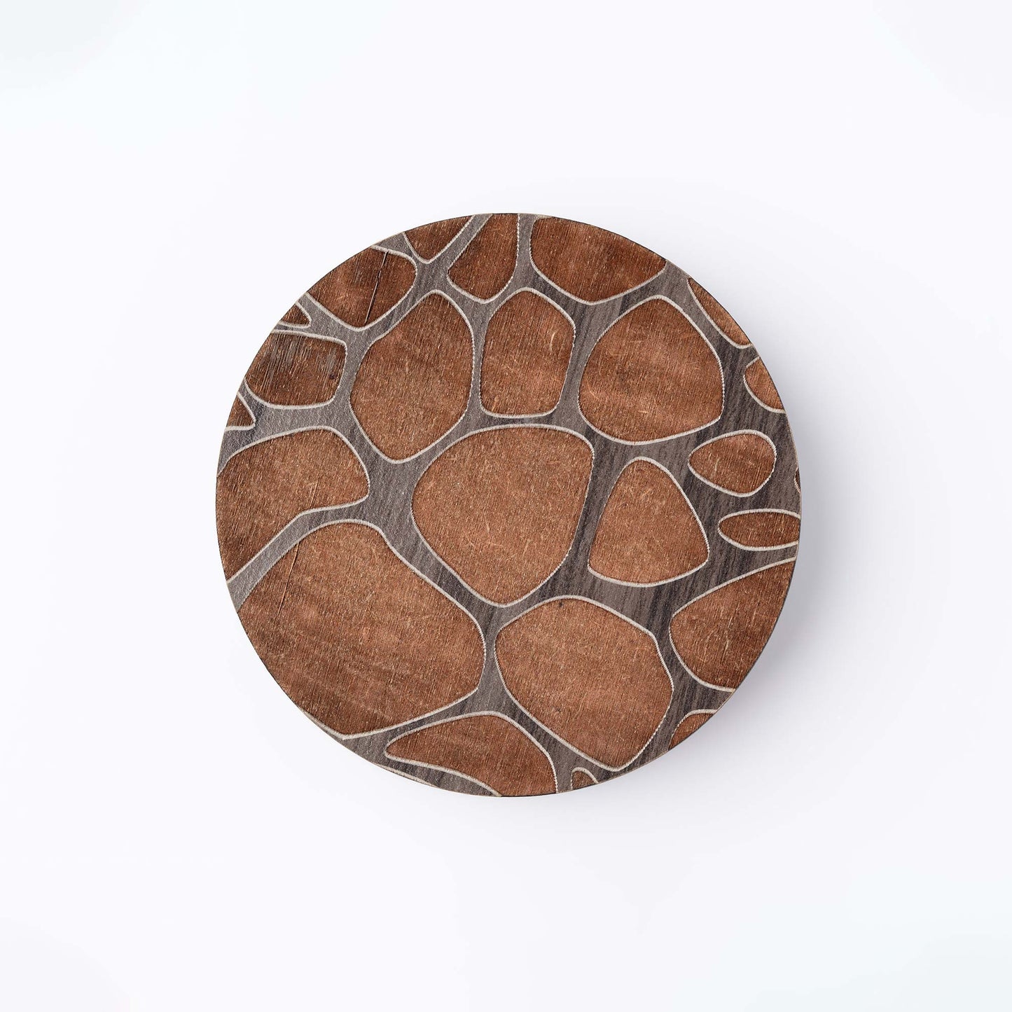 ZAIBA Home TWIGA Dark Circle | 6PC WOODEN COASTERS