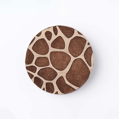 ZAIBA Home TWIGA Light Circle | 6PC WOODEN COASTERS