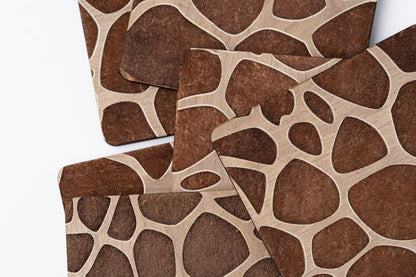 ZAIBA Home TWIGA Light Square | 6PC WOODEN COASTERS