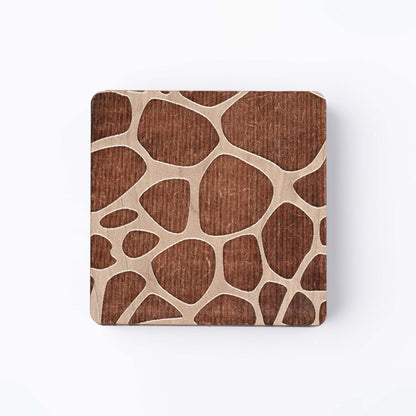 ZAIBA Home TWIGA Light Square | 6PC WOODEN COASTERS