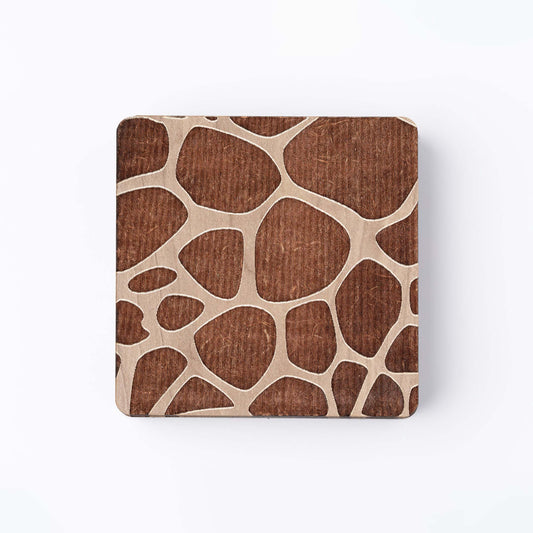 ZAIBA Home TWIGA Light Square | 6PC WOODEN COASTERS