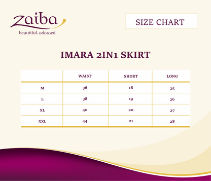 ZAIBA Modest 2in1 Imara Skirt With Leggings (Long)