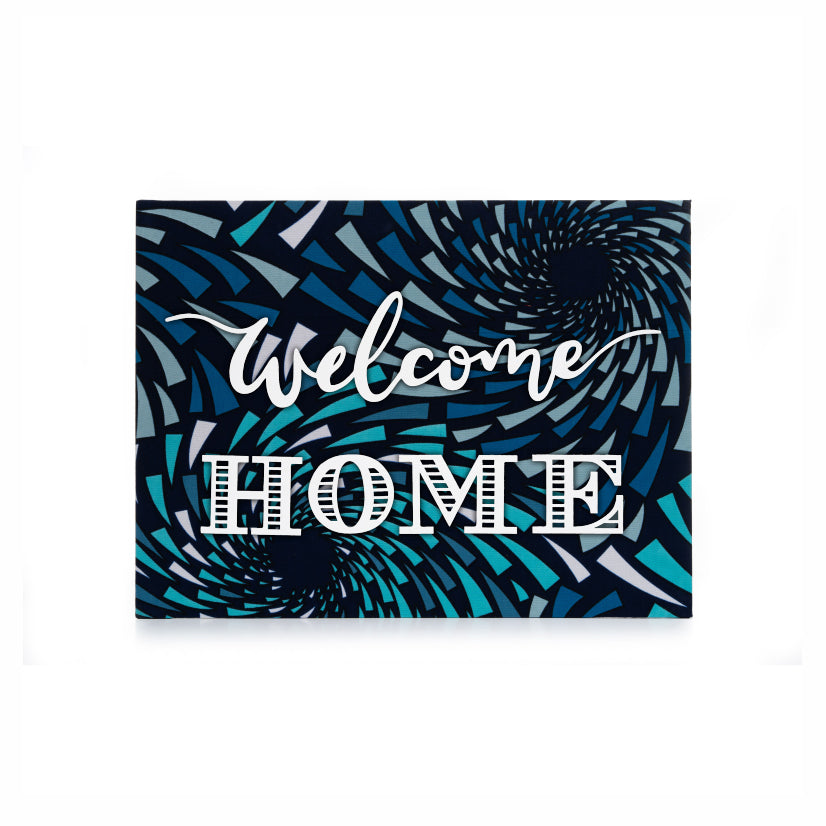ZAIBA Welcome Home Kitenge Wall Art (Large) - Geometric Votex