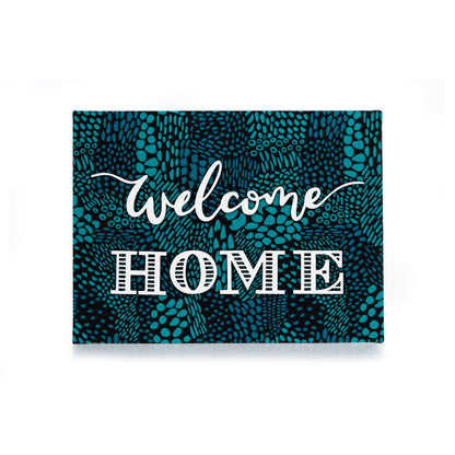 ZAIBA Welcome Home Kitenge Wall Art (Large) - Aqua Canopy
