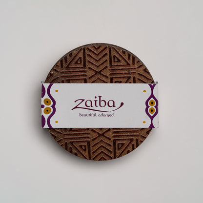 ZAIBA Home MFUMO Dark Circle | 6PC WOODEN COASTERS