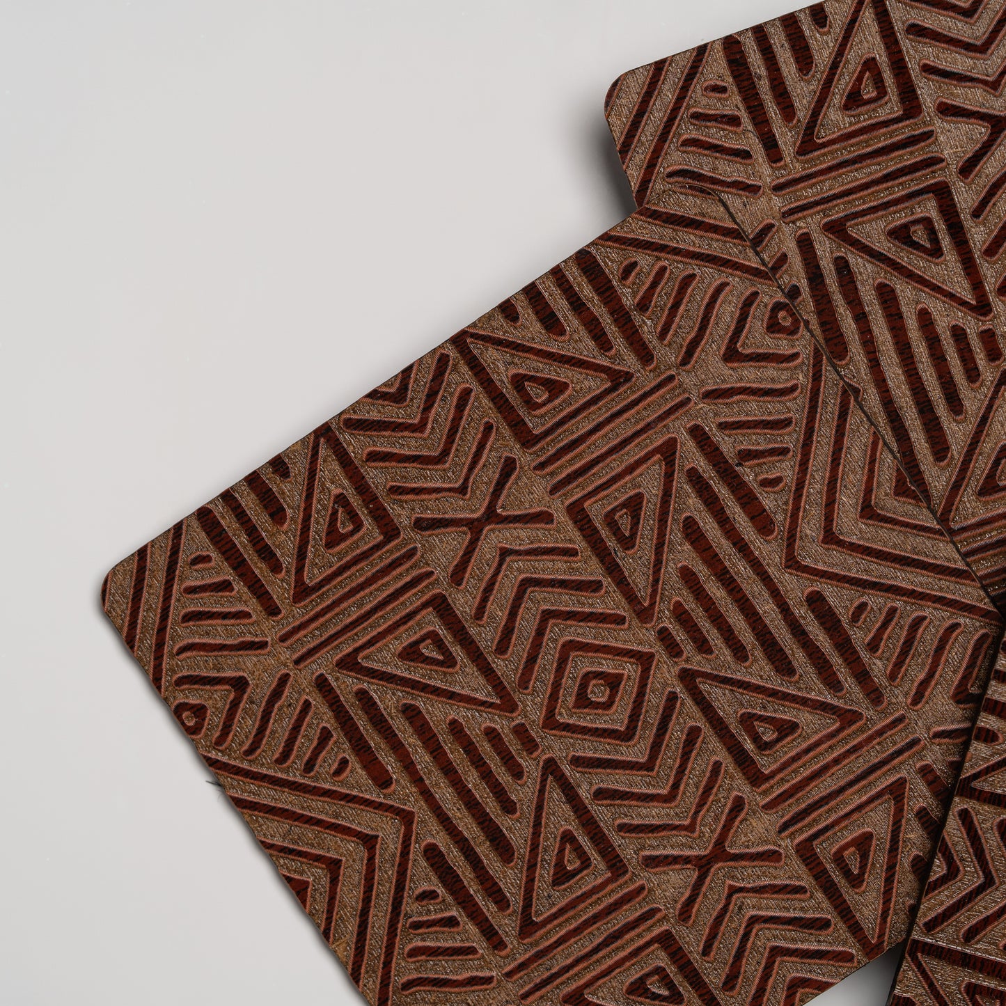 ZAIBA Home MFUMO Dark Square | 6PC WOODEN COASTERS