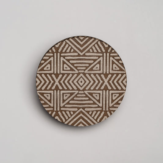 ZAIBA Home MFUMO Light Circle | 6PC WOODEN COASTERS