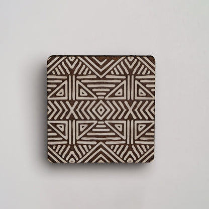 ZAIBA Home MFUMO Light Square | 6PC WOODEN COASTERS