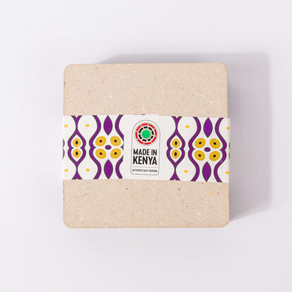 ZAIBA Home TWIGA Light Square | 6PC WOODEN COASTERS