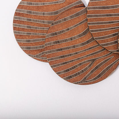 ZAIBA Home PUNDA MILIA Dark Circle | 6PC WOODEN COASTERS