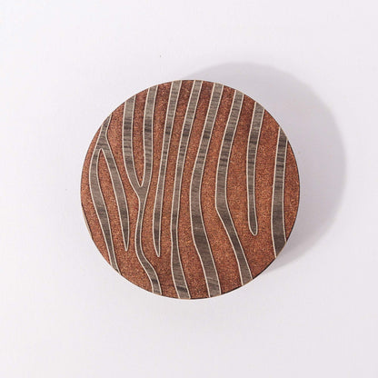 ZAIBA Home PUNDA MILIA Dark Circle | 6PC WOODEN COASTERS