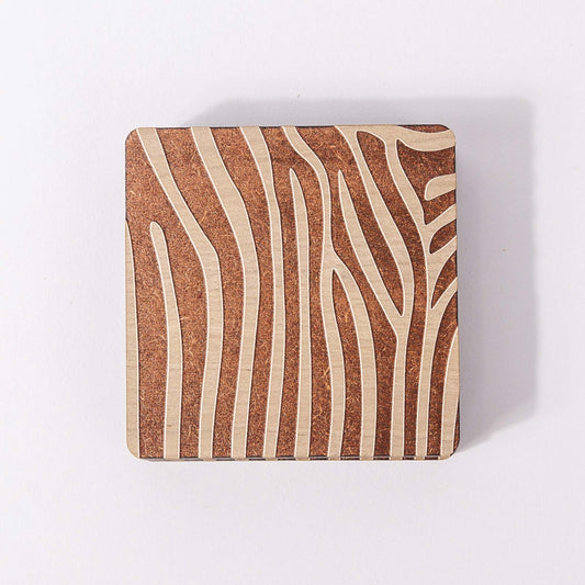 ZAIBA Home PUNDA MILIA Light Square | 6PC WOODEN COASTERS